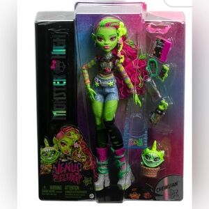 NEW| Monster High Doll with Neon Green and Pink Highlights